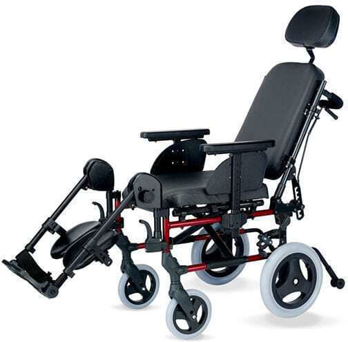 Sunrise Medical 24" Breezy Style Αναπηρικό Αμαξίδιο 24" Πτυσσόμενο Ελαφρού Τύπου με Απλή Πλάτη 38cm Κόκκινο