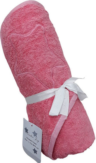 Beboulino Hooded Baby Bath Towel Star Fuchsia 70203450008