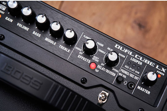 Boss Dual Cube LX Combo Amplifier for Electric Guitar 2 x 4" 10W Black