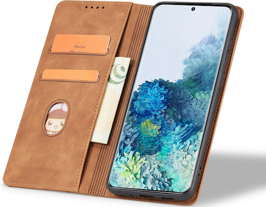 Bodycell Book Δερματίνης Καφέ (Poco M5)