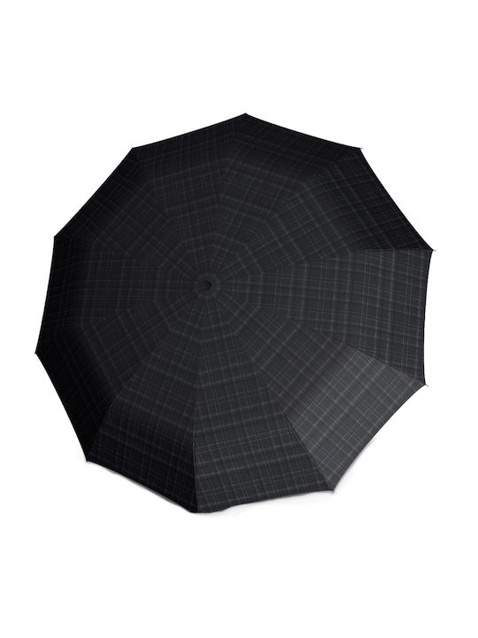 Knirps Regenschirm mit Gehstock Schwarz