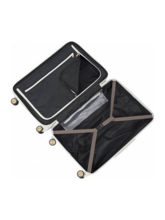 Calvin Klein Physique Valiză Mare De Călătorie Dură Albă Cu 4 Roți Înălțime 77 Cm
