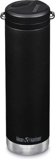 Klean Kanteen TKWide Ποτήρι Θερμός Ανοξείδωτο BPA Free 592ml Μαύρο με Καλαμάκι