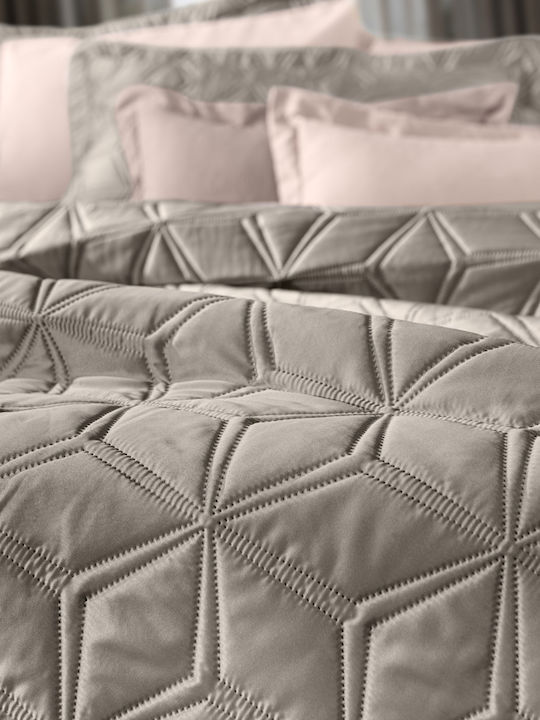 Guy Laroche Suite Set Bridal Blanket Queen with 2 Pillowcases Taupe 240x250 cm