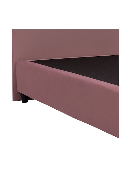 Malena Pat Single Tapitat Cu Catifea Măr Stricat Pentru Saltea 90x200cm