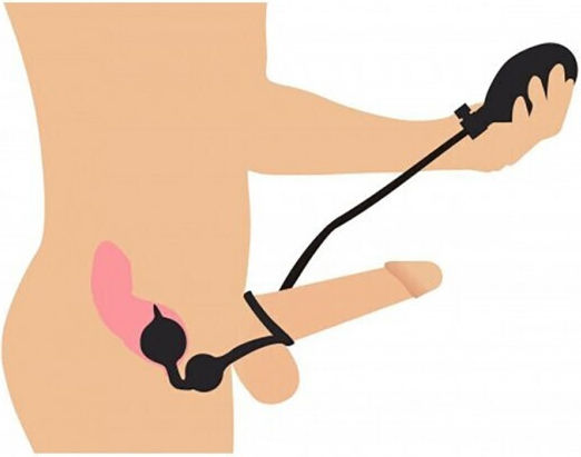 XR Master Series Devils Rattle Inflatable Anal Plug Ring Schwanz Silikon mit Analplug Black
