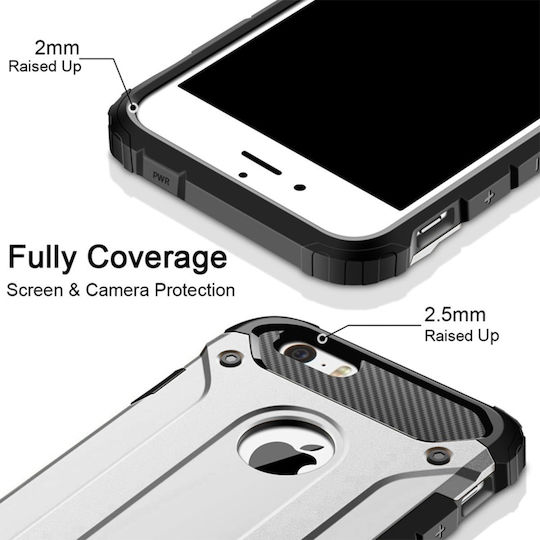 Sonique Heavy Armor Back Cover Σιλικόνης 2mm Ασημί (Redmi Note 8T)
