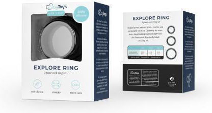 Easytoys Cockrings Silicone Set Black 3τμχ