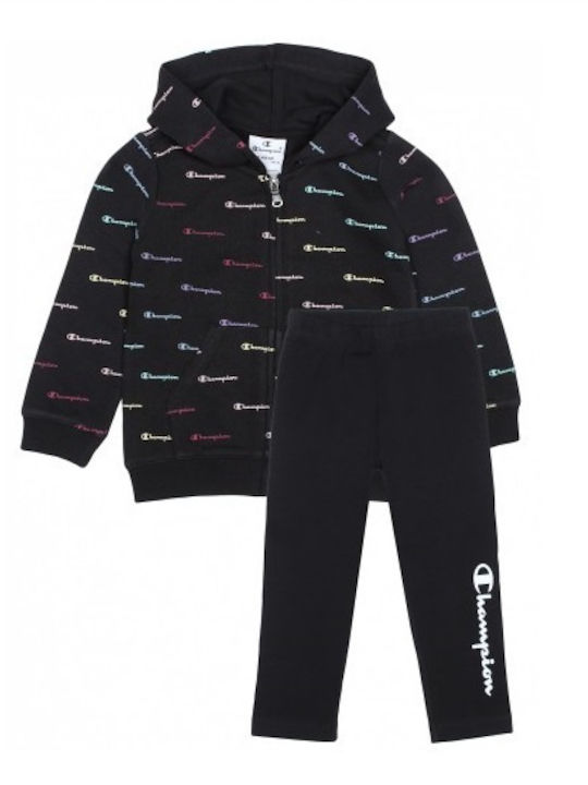 Champion Kinder Set mit Leggings Winter 2Stück Schwarz