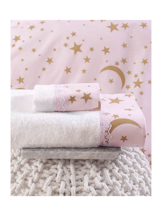 Rythmos Seturi de cearșafuri Single Bumbac Moonlight Roz 230x260cm 4buc