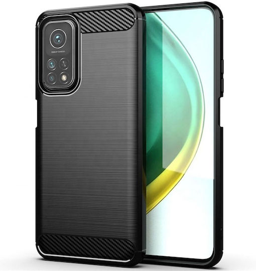 Forcell Carbon Back Cover Σιλικόνης Μαύρο (Xiaomi Mi 10T Lite)