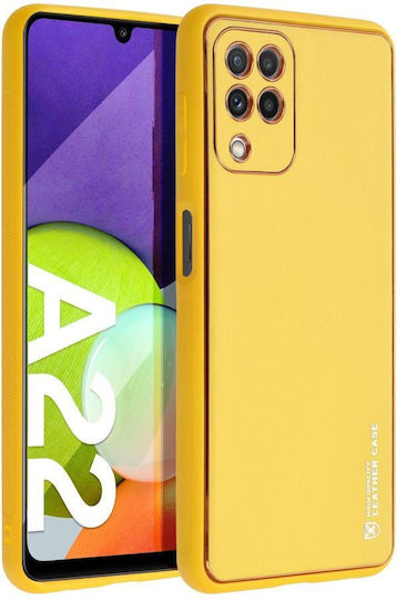 Forcell Leather Задна корица Изкуствена кожа / Пластмаса Жълт (Galaxy A22 4G)