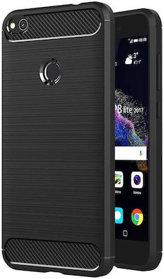 Forcell Carbon Silicone Back Cover Black (Huawei P8 Lite)