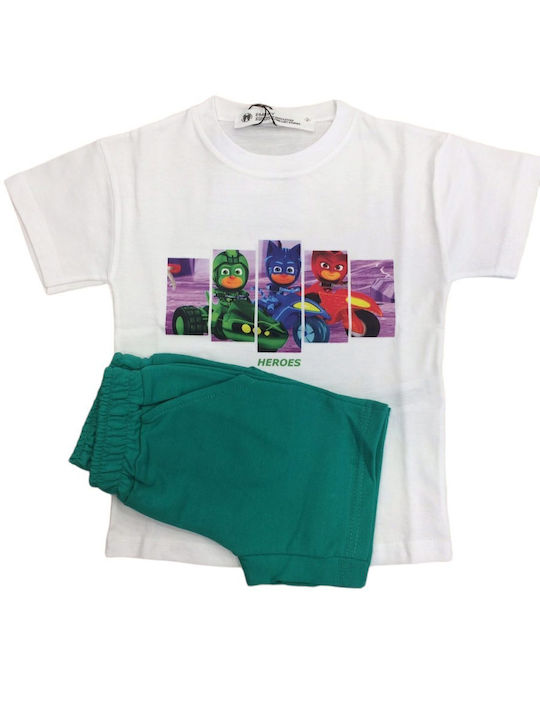 Kinder-Set mit Shorts Sommer 2Stück Grün