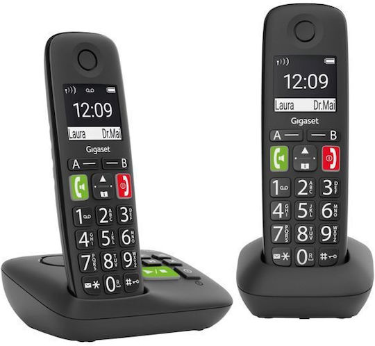 Gigaset E290A Cordless Phone with Greek Menu Black