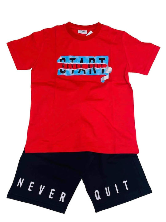 Trax Kids Set with Shorts Summer 2pcs Red