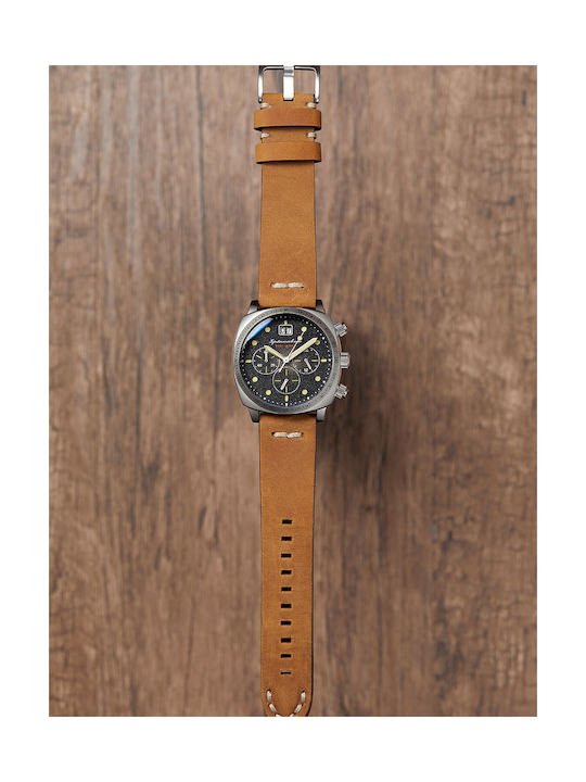 Spinnaker Men's Watch 42mm Chronograph Battery with Brown Leather Strap