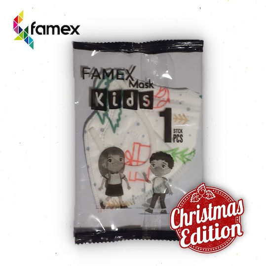 Famex Kids Mask FFP2 NR Protective Mask FFP2 Kids Christmas Edition 10pcs