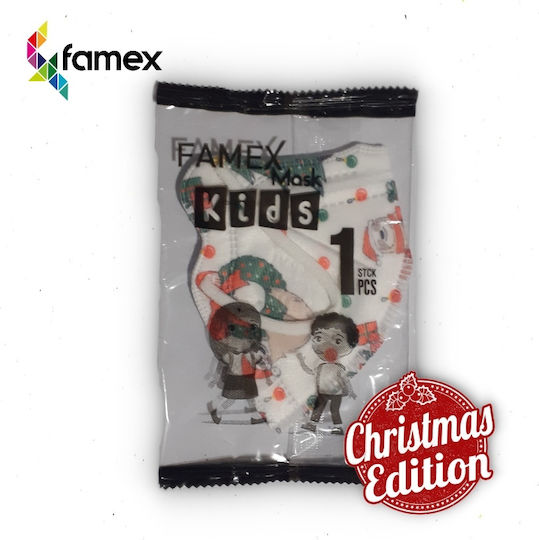 Famex Kids Mask FFP2 NR Protective Mask FFP2 Kids Christmas Edition 10pcs