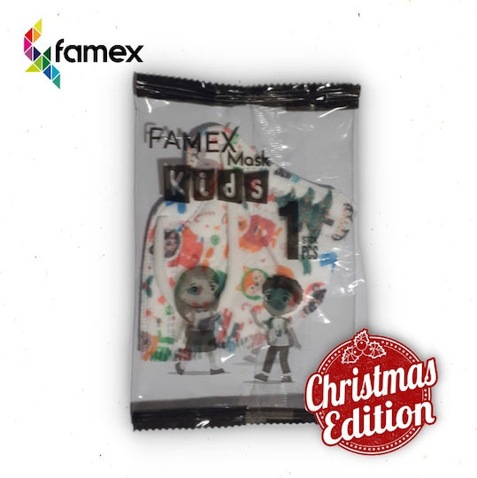 Famex Kids Mask FFP2 NR Protective Mask FFP2 Kids Christmas Edition 10pcs