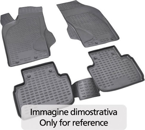 Novline Set of Front and Rear Mats 4pcs Tray Type for Honda CR-V 2017+ Black