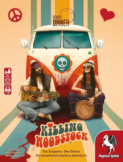 Board Game Deadly Dinner: Killing Woodstock for 7-10 Players 16+ Years Old (EN) Pegasus Spiele