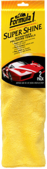 Formula1 Super Shine Cloths Microfiber Polishing for Body Car Yellow 40x40cm 2pcs