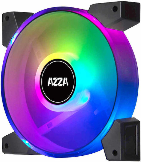 Azza Hurricane II Digital Вентилатор за Кутия 120мм (1800 оборота / 43.06cfm) с RGB Осветление и Свързване 4-изводна ШИМ 4бр
