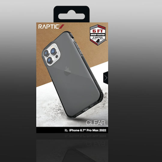 Raptic Clear Back Cover Πλαστικό / Σιλικόνης Μαύρο (iPhone 14 Pro Max)