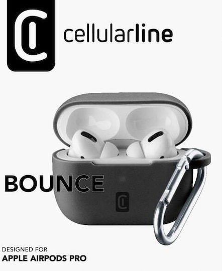 Cellular Line Bounce Калъф с кука в Черен цвят за Apple AirPods Pro