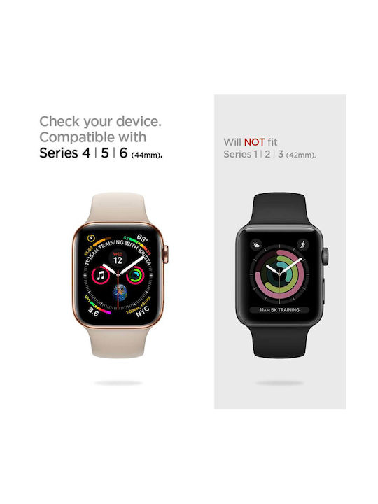 Spigen Thin Fit Plastic Case in Silver color for Apple Watch 44mm