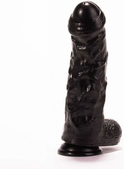 X-Men Super Sized Dildo Ρεαλιστικό Dildo με Όρχεις και Βεντούζα Black 28cm