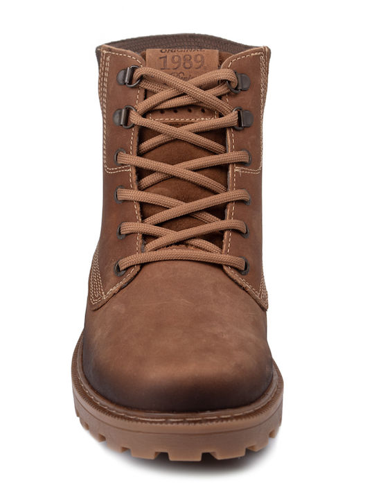 Veludo Leather Tabac Brown Men's Boots Anatomical