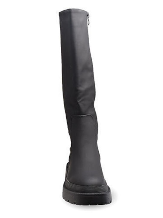 Synthetic Leather Women's Boots Black