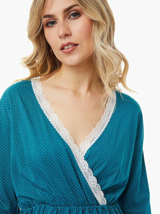 Minerva Winter Women's Nightdress Green