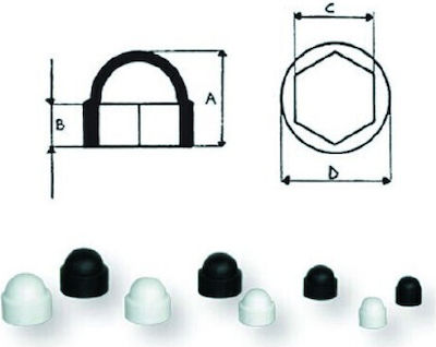 Eval Echipamente marine diverse Σκάφους Husă pentru clemă 15x7.5x13x17 mm Alb