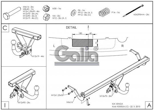 Galia Abschlepphaken Auto Kia E-Commerce-Website