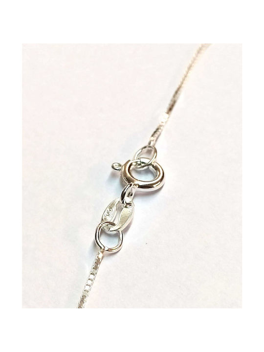 Silver peephole necklace 20mm with silver chain