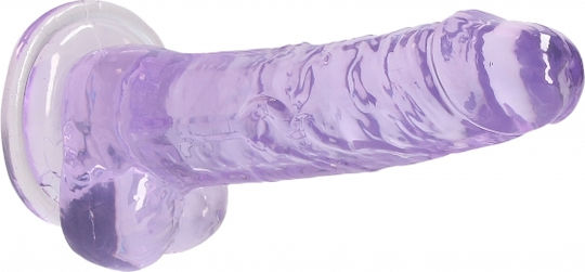 Shots Realistic Dildo with Balls Реалистично дилдо с Топки и Вендуза Лилаво 18см