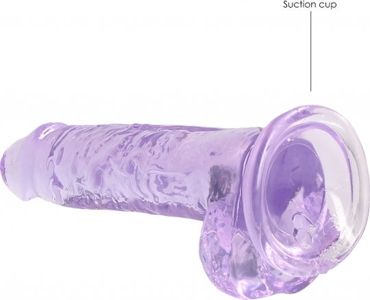 Shots Realistic Dildo with Balls Реалистично дилдо с Топки и Вендуза Лилаво 18см