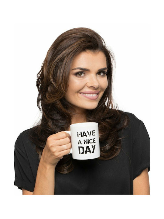 Gadget Master Have A Nice Day Becher Keramik Weiß 330ml