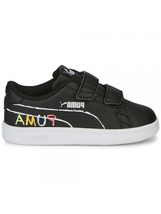 Puma Kinder-Sneaker mit Klettverschluss Schwarz