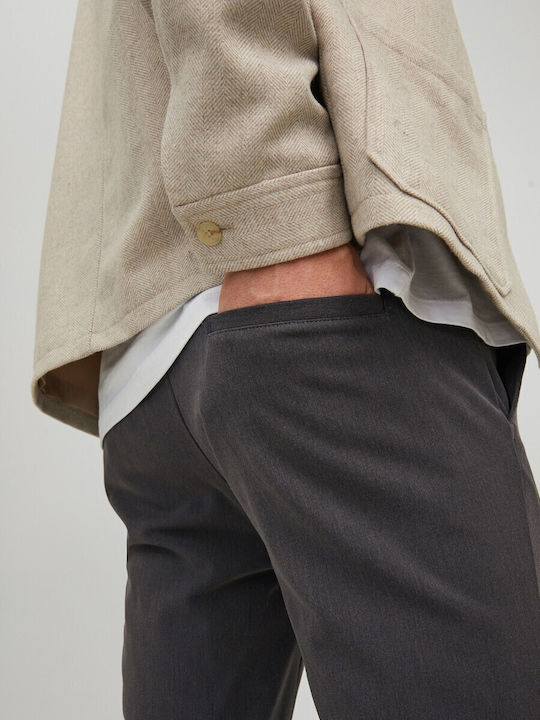 Trousers Chino Elastic in Slim Fit Dark Grey