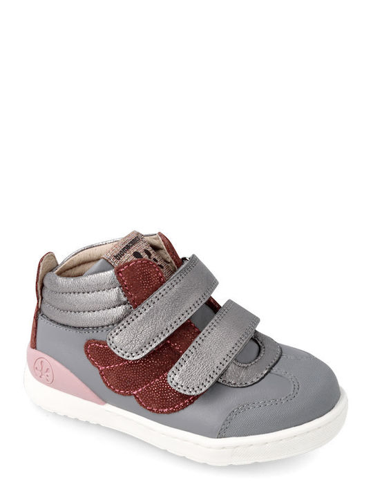 Shadow Παιδικά Sneakers High Ανατομικά με Σκρατς Γκρι
