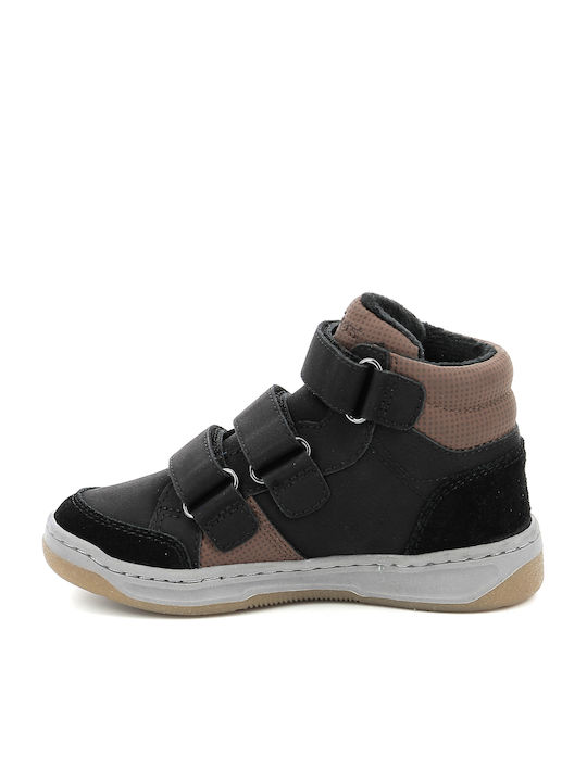 Kickers Kinder-Sneaker Hoch mit Klettverschluss Schwarz