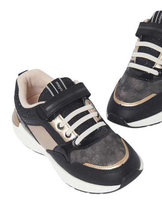 Running Kinder Sneakers mit Klettverschluss Schwarz
