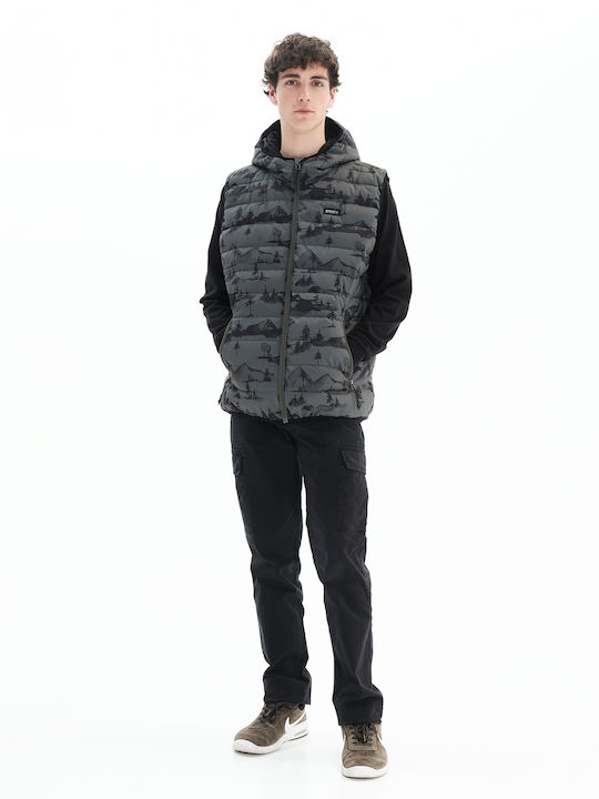 Sleeveless Winter Jacket Puffer Olive