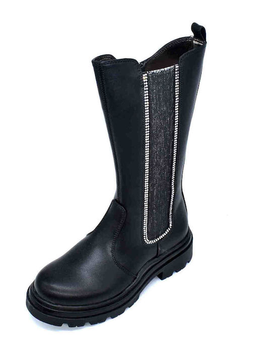 Kids Boots with Zipper Black