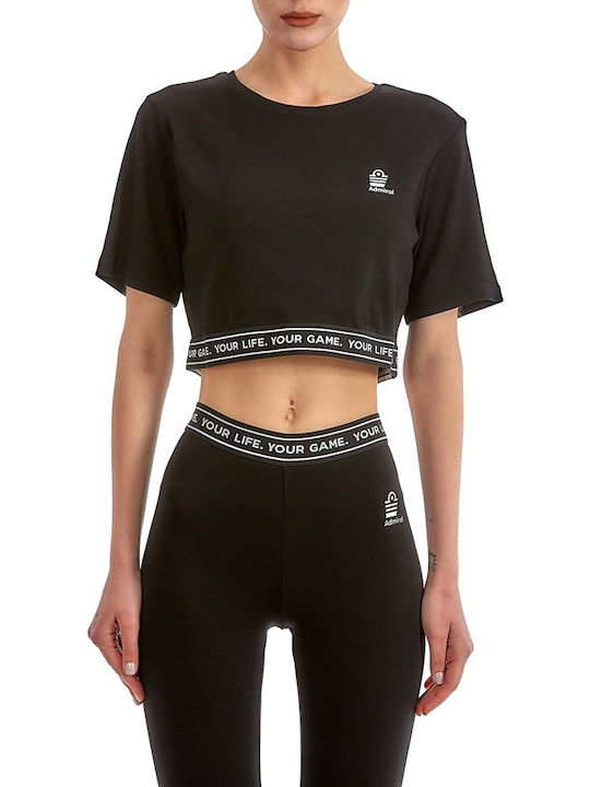 Alot Women's Summer Crop Top Cotton Short Sleeve Black