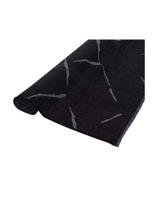 HomeMarkt Callisto Covor Rectangular cu franjuri Negru / Gri